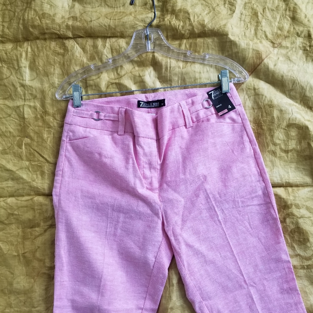 New York & Company Linen Ankle Pants  4 NWT